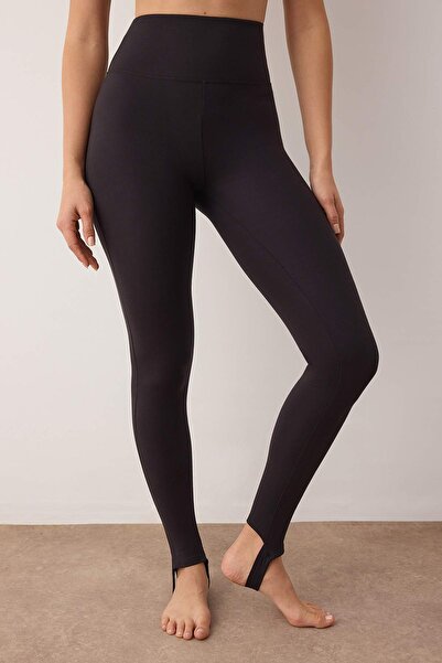 Trendyol Collection Black Brushed Soft Fabric Fuzo Sports Leggings Thmaw26Ty00018