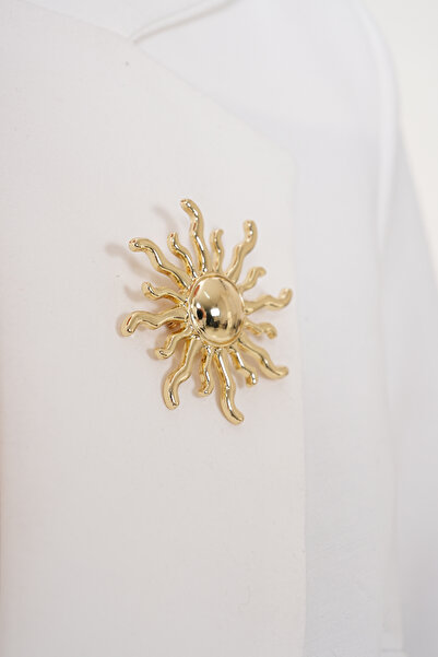 Ateş ALTIN GÜNEŞ DALGALI BROŞ