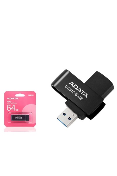 Adata UC310 64 GB USB 3.2 Gen 1 Döner Kapaklı Flash Bellek Siyah