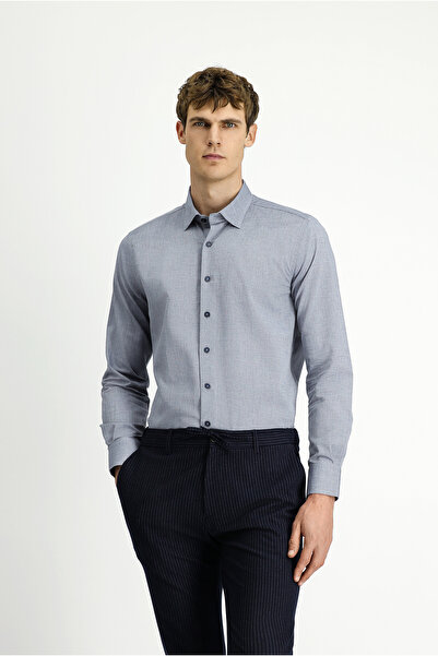 Kiğılı Cămașă din bumbac Dobby Slim Fit cu mânecă lungă