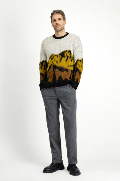 Kiğılı Сlim Fit вузький крій, трикотаж з еластаном, класичні штани з тканини