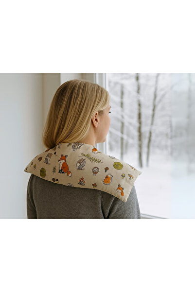 CrossBorder Decor Organik Buğday & Lavanta Kokulu Isı Torbası–Kramp ve Omuz Ağrılarına Doğal ve Etkili Çözüm [Baykuş]