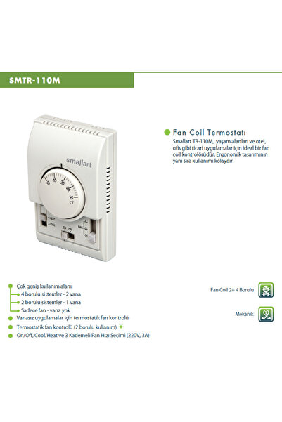 smallart TR-110M Mekanik Fancoil Termostat