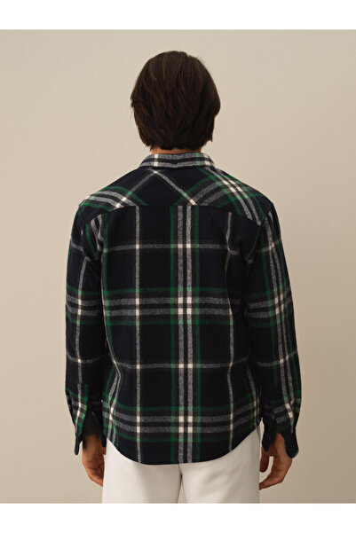 Xint Erkek Lacivert Regular Fit Ekose Gömlek