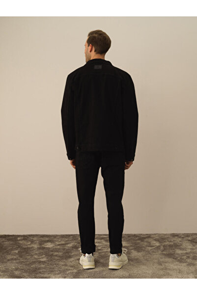 Xint Erkek Siyah Pamuk Dokulu Regular Fit Ceket