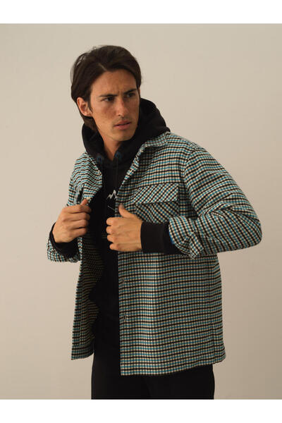 Xint Erkek Mavi Regular Fit Ekose Gömlek