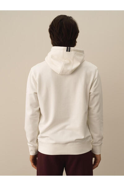 Xint Erkek Ekru Pamuk Dokulu Regular Fit Sweatshirt