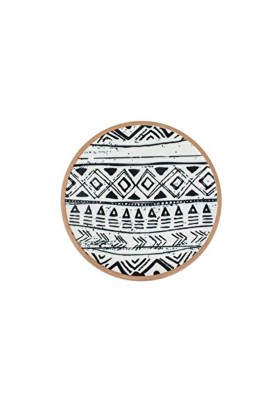 ÇIRPAN EV AHŞAP ETNİK DESEN DEKOR/TABAK 38CM