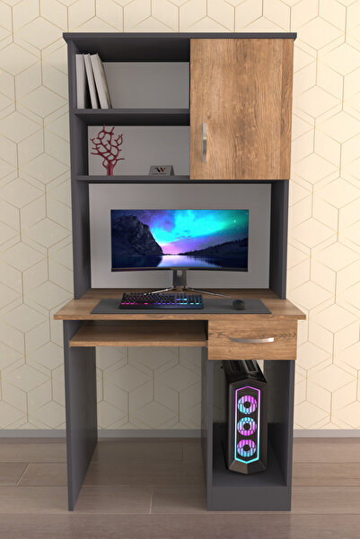 Victor Vallery Kitaplıklı Çalışma Masası Raflı Öğrenci Masası