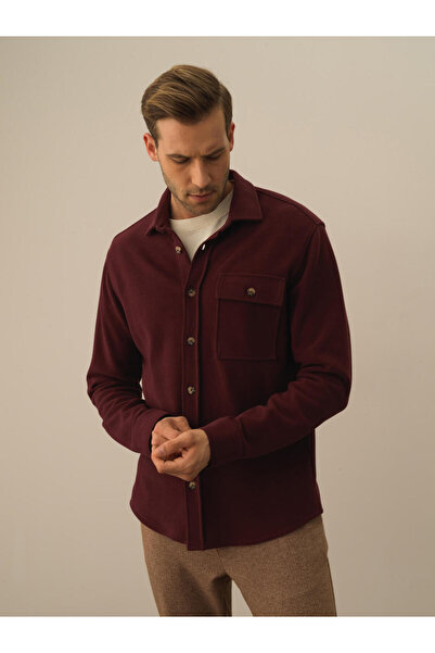 Xint Erkek Bordo Regular Fit Gömlek Ceket
