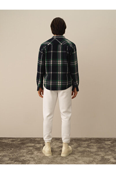 Xint Erkek Lacivert Regular Fit Ekose Gömlek