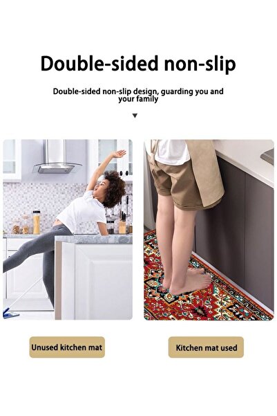 fulina 2 PCS Kitchen Mats and Rugs Set,Super Absorbent Non-Skid Soft Kitchen Mat,Quick Dry,40x60+40x120cm
