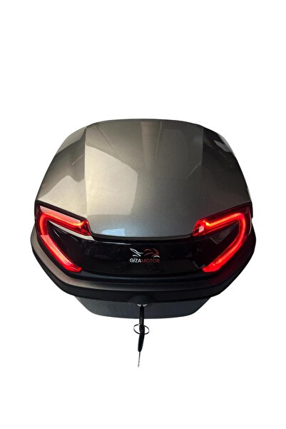 GİZA MOTOR Işıklı- Sırt Dayamalı Motosiklet Arka Çanta 33 Lt Kapasite Metalik...