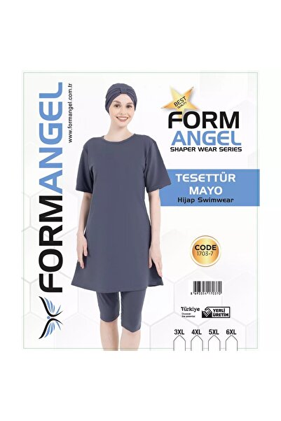 BYCAGRİ ملابس سباحة نسائية ذات لون موحد مقاس كبير بأكمام قصيرة من الليكرا