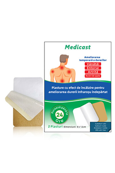 medicast Infrared patch for persistent pain, back and neck, deep heat, box of...