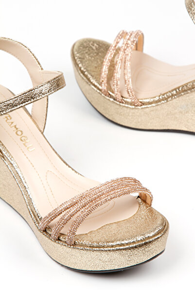 DYG STORE Stone Shiny Wedge Heel Women's Shoes