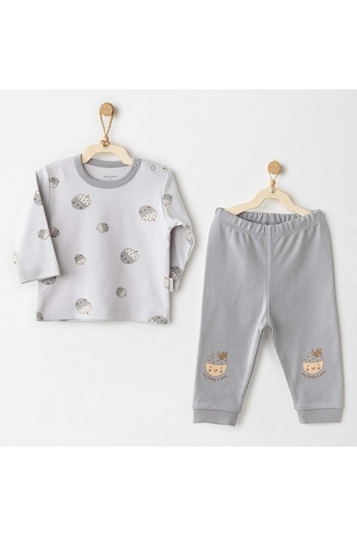 andywawa Erkek Bebek 2Li Takım GRİ