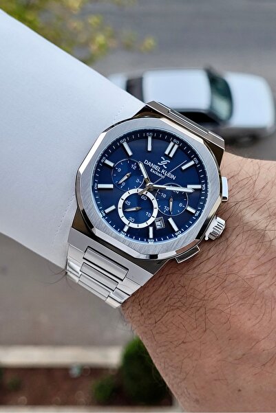 Daniel Klein Kadranı Lacivert Kordonu Silver Renk 24 Ay Garantili Fonksiyonlu...