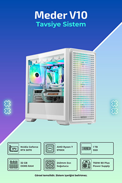 İncehesap Meder V10 R7-9700X 32 GB 1 TB SSD 12 GB RTX5070 FreeDos Masaüstü Oy...