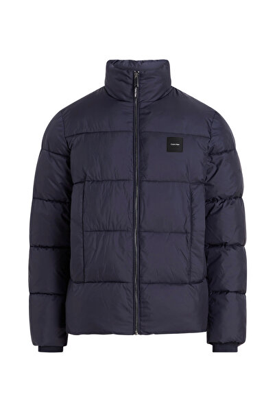 Calvin Klein Pánský kabát s límcem a tmavě modrým límcem K10K113472CHW