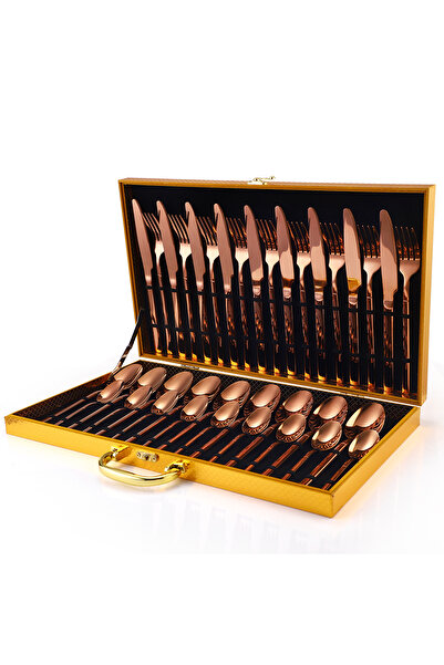 Trendy's 36-piece stainless steel cutlery set, TRENDY'S, luxury edition, rose