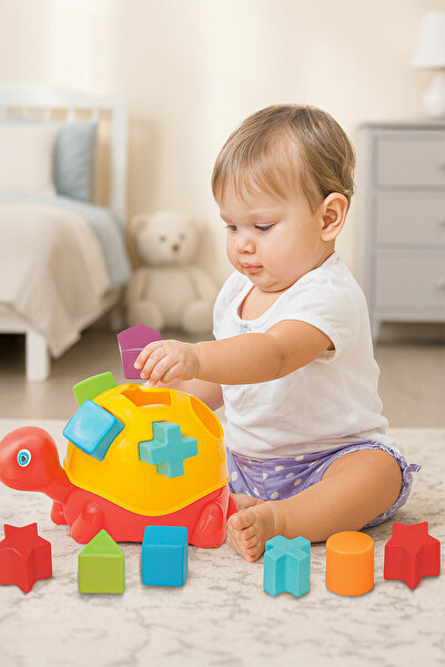 hak-iş oyuncak Turtle Bultak Educational Shape Matching Toy (14 Pieces)