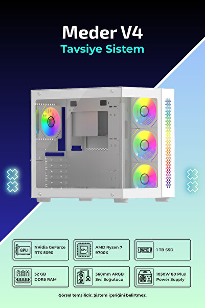İncehesap Meder V4 R7-9700x 32gb 1tb Ssd 32gb Rtx5090 Freedos Masaüstü Oyuncu...