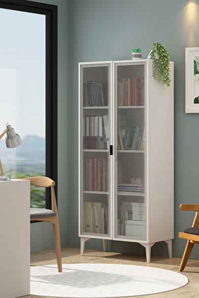 Avmpark Mila Raflı Şeffaf Kapaklı Çok Amaçlı Kitaplık