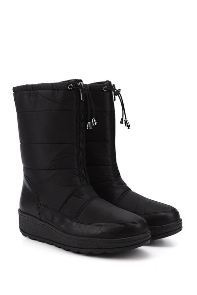 GÖNDERİ(R) Women/Girls Black Zippered Thermo Sole Comfort Snow Boots