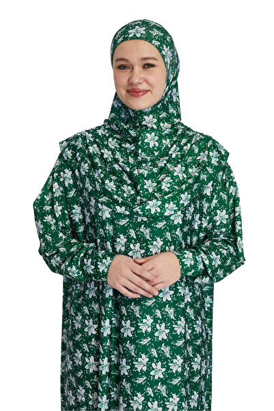 manolyaşal islamic hijab فستان صلاة عملي من قطعة واحدة بنمط ماغنوليا
