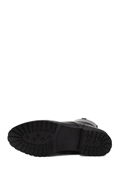 GÖNDERİ(R) Kadın / Kız Siyah Nubuk Fermuarlı Kauçuk Taban Postal Bot