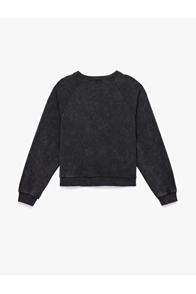 Koton Hanorac cu mânecă lungă, cu decolteu, lavabil, cu broderie în relief