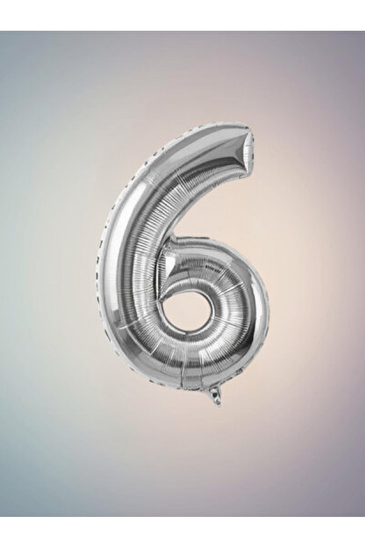 Umamiçe Number Balloons - Silver 6 Number Balloon – 40 Inch (100 cm) Foil Bal...