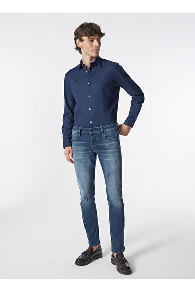 Jack & Jones JJIGLENN JJSOLAR JOS 245 SMU Düşük Bel Slim Fit Erkek Denim Pantolon