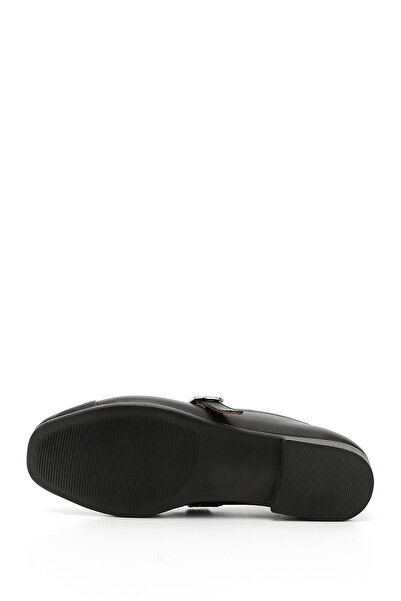 GÖNDERİ(R) Women's Charcoal Printed Mary Jane Genuine Leather Ballerinas