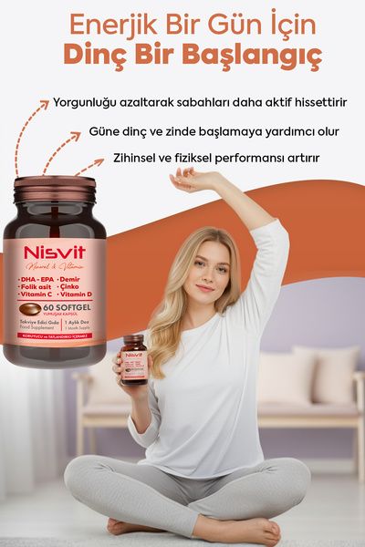 Arnis Pharma Omega 3, Epa - Dha, Demir, Folik Asit, Vitamin, B, C, D, E, Çinko, Iyot Içeren Multivitamin