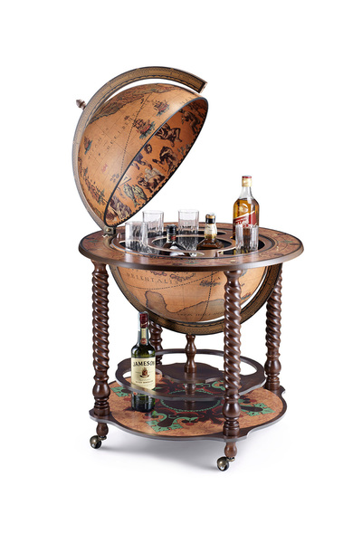 imsaconcept Noble Bacco Spiral Leg Globe Bar Cabinet Küre Dünya Bar