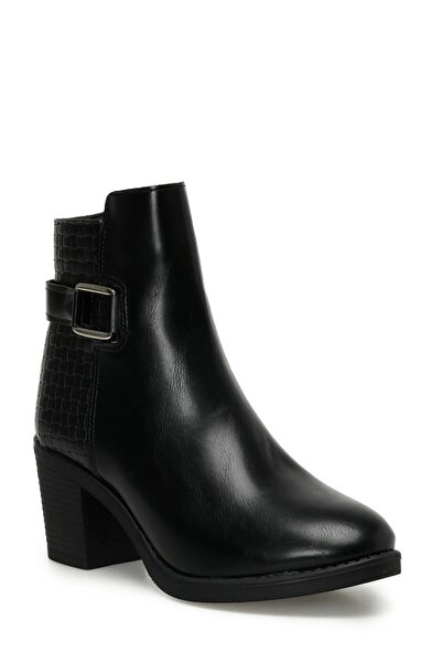 Polaris 322115 Rahat Taban Topuklu Fermuarlı Kadın Bot Siyah