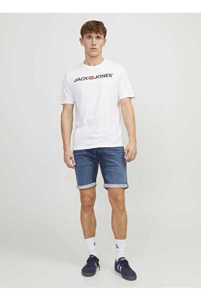 Jack & Jones Normal Bel Normal Açık Mavi Erkek Çocuk Denim Şort JJIRICK JJICON SHORTS GE 341 I.K JN