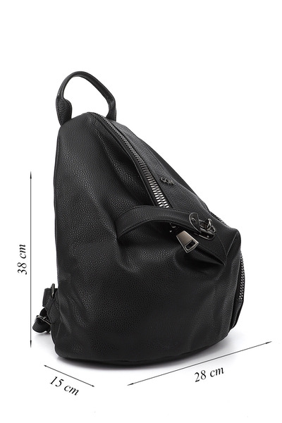 GÖNDERİ(R) Women's Black Handbag and Backpack