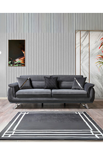 Velura Home Florya Üçlü Kanepe - Antrasit