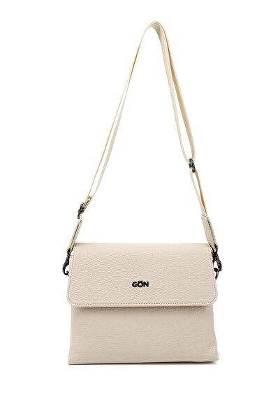 GÖNDERİ(R) Geantă de umăr cu curea lungă bej pentru femei/fete