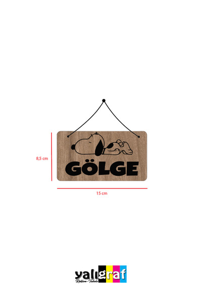 Yalıgraf Reklam Tabela (Sadece İsimlik) Snoopy Köpek Kulübesi İsimliği Ahşap 15x8,5 cm