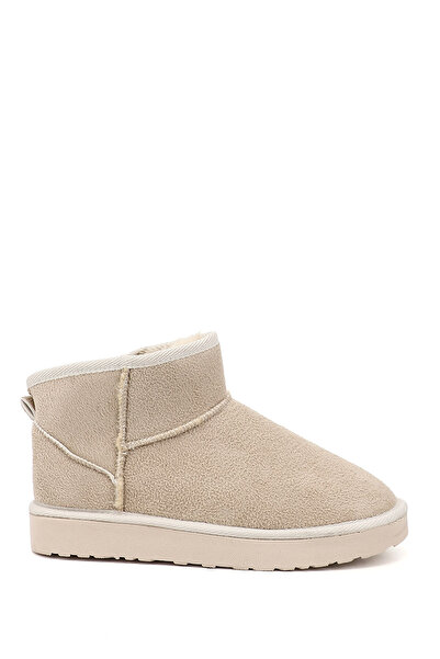 GÖNDERİ(R) Kadın / Kız Bej Süet Mini Kürklü Bot