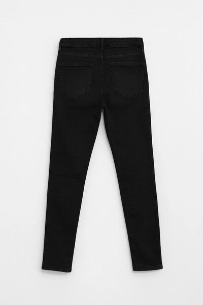 Bluewhite Women's Elastic Waist Black Leggings Jean Trousers