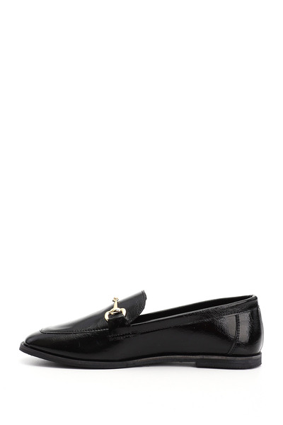 GÖNDERİ(R) Women's Black Blunt Toe Buckle Ballerinas