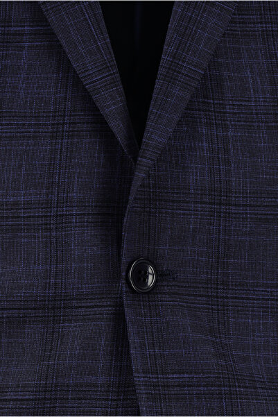 Kiğılı Slim Fit Dar Kesim Klasik Ekose Takım Elbise