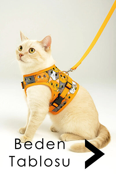 minial KAÇIŞ ÖNLEYİCİ KEDİ GEZDİRME TASMASI