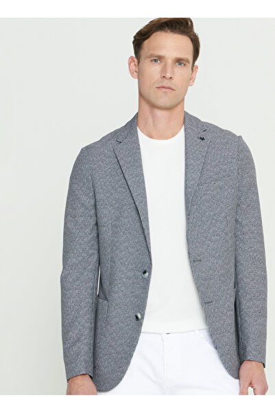 ALTINYILDIZ CLASSICS Altınyıldız Classics Siyah - Beyaz Erkek Ceket 4A0424200024