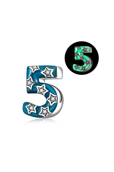 Choice YYB0057-5 New 925 Sterling Silver Numeral Noctilucent Bead Dangle Charm Fit Original Brand Bracelet